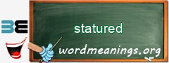 WordMeaning blackboard for statured